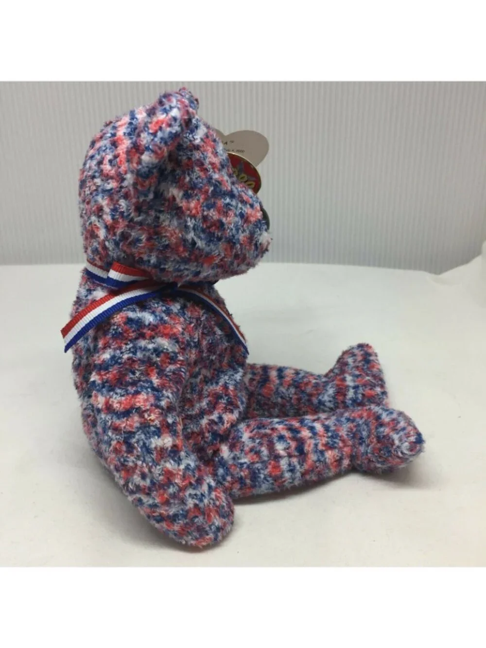 Ty Beanie Baby USA Bear Original Plush Stuffed Animal Retired W Tag July 4 2000